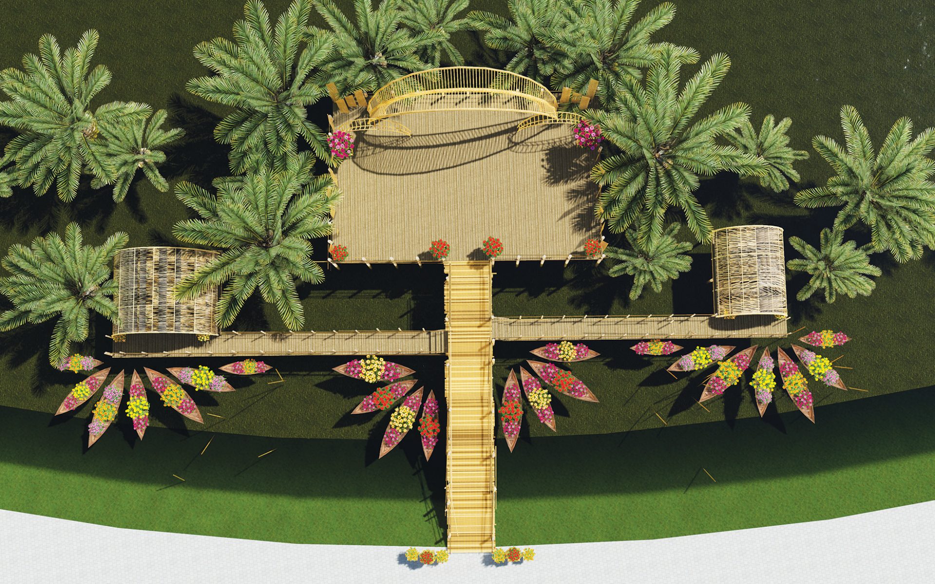 Sân khấu nổi nhìn từ trên cao