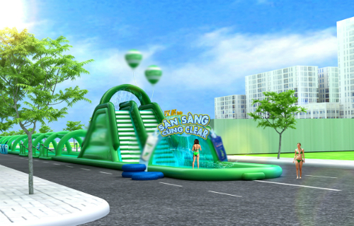 Đường trượt nước 200m giữa lòng Sài Gòn