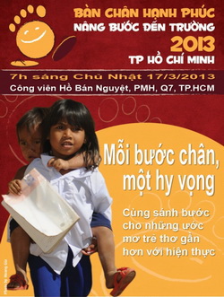 Chương trình đi bộ “Bàn chân hạnh phúc – nâng bước đến trường” năm 2013