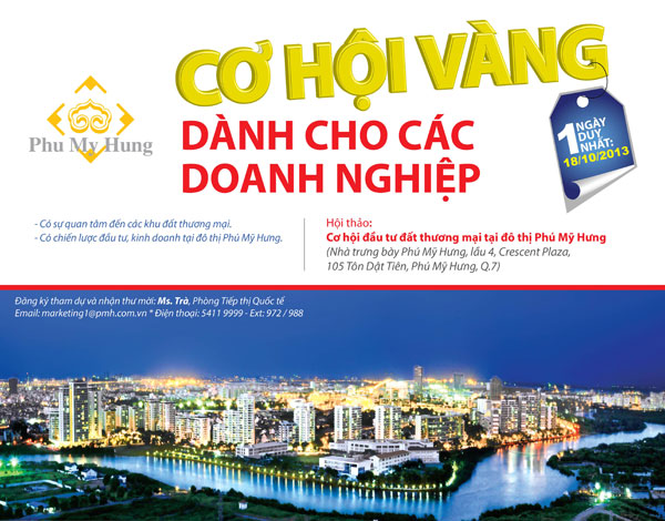 Hội Thảo: Cơ Hội Đầu Tư Đất Thương Mại Tại Đô Thị Phú Mỹ Hưng