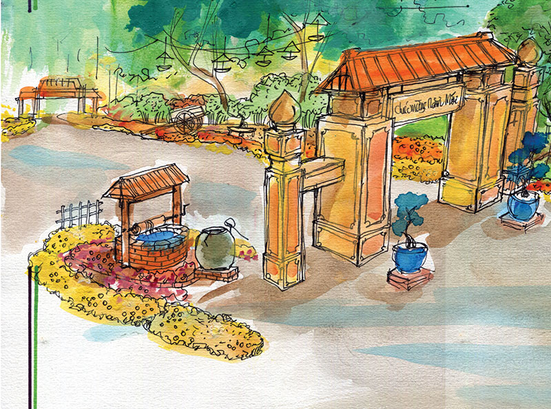 Tết đến, Về Hồ Bán Nguyệt trẩy hội chợ hoa xuân