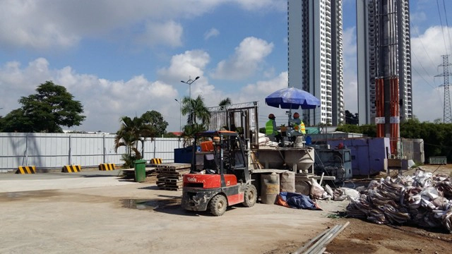  Dự án The Everich 3 của Phát Đạt đang thi công gần hoàn thiện tầng hầm. 