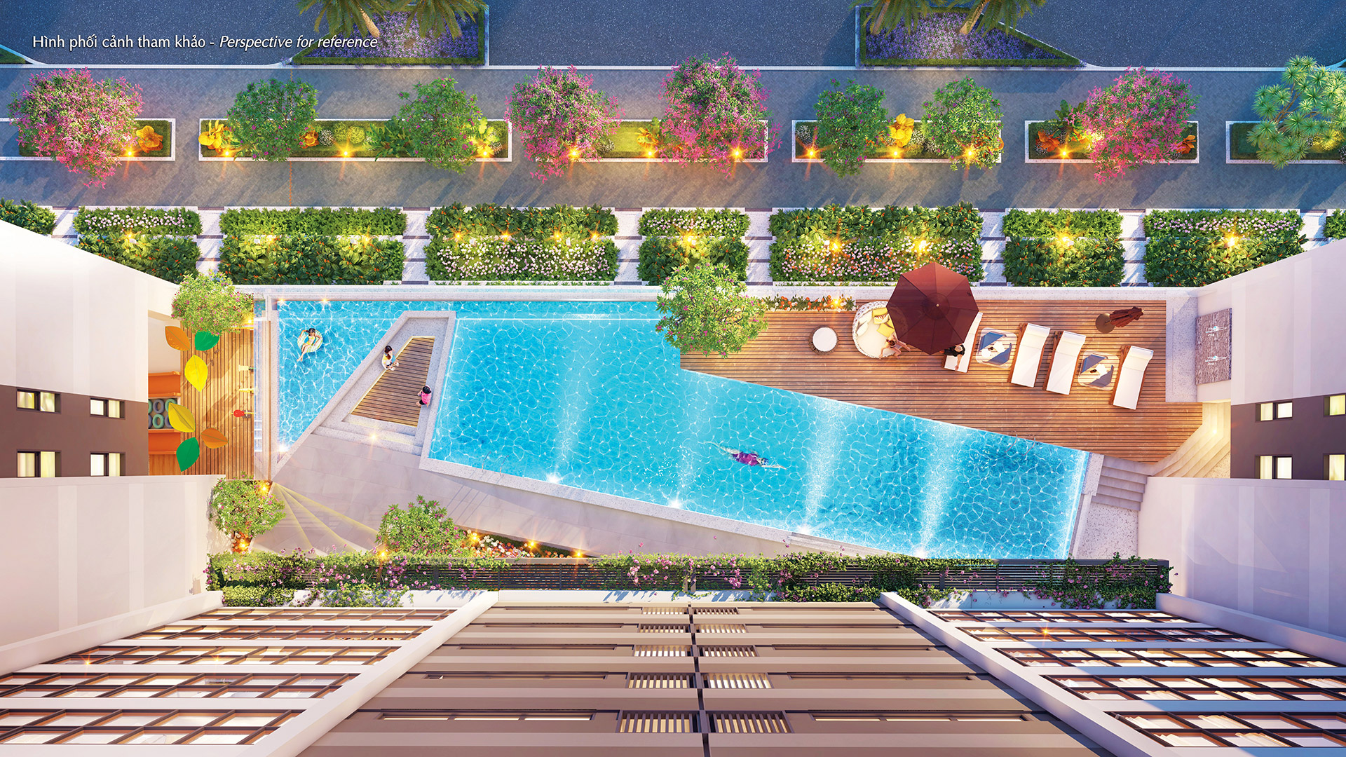 Phú Mỹ Hưng lần đầu xây hồ bơi xuyên sáng tại khu dân cư