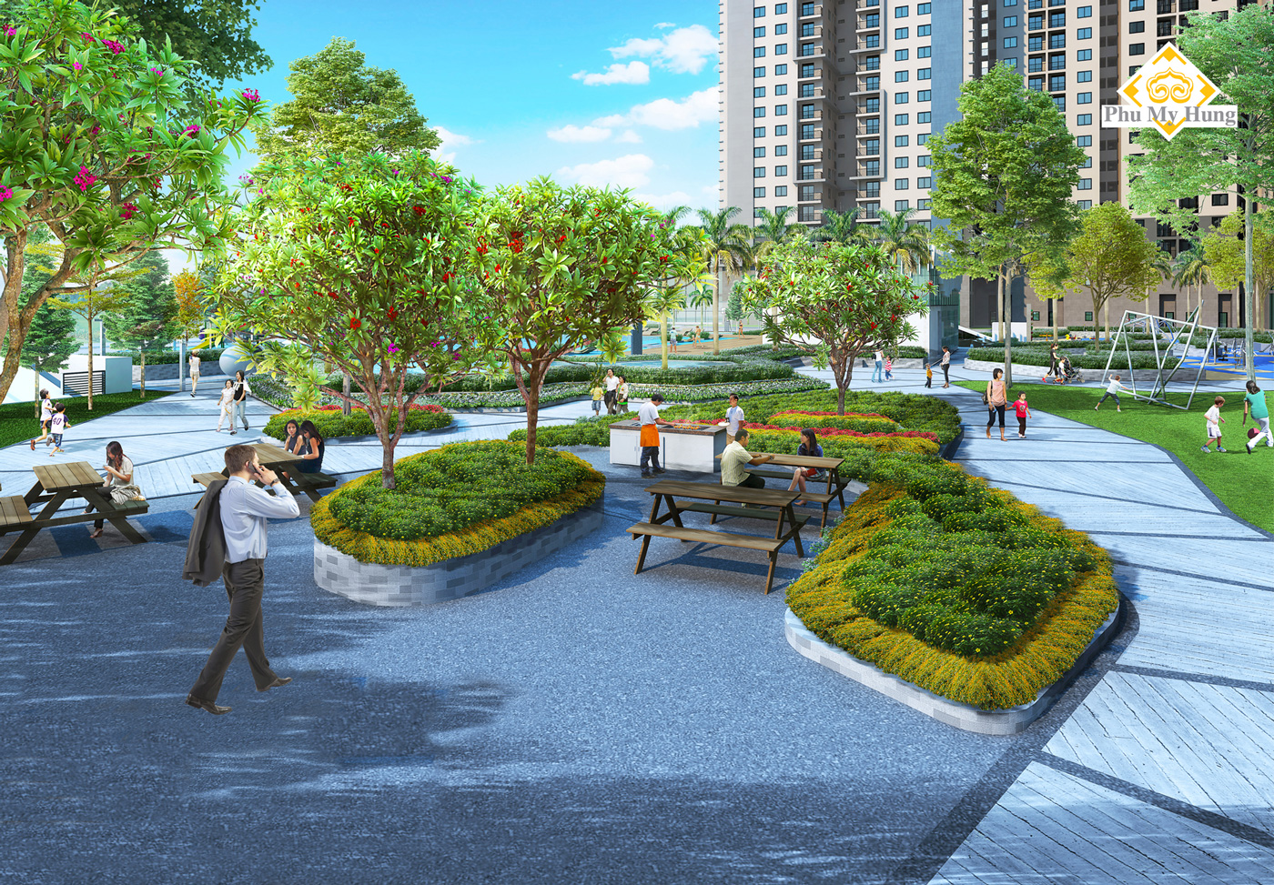 ​Vườn tịnh tâm, khu điêu khắc độc đáo ở căn hộ 2 tỷ của Phú Mỹ Hưng